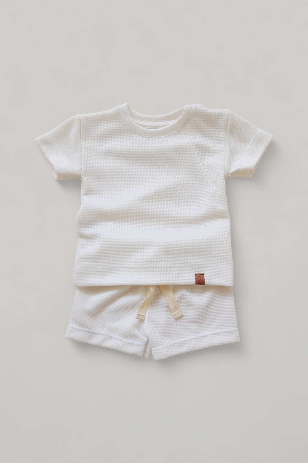 Conjunto Verão Waffle - Off White